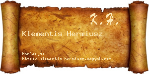 Klementis Hermiusz névjegykártya